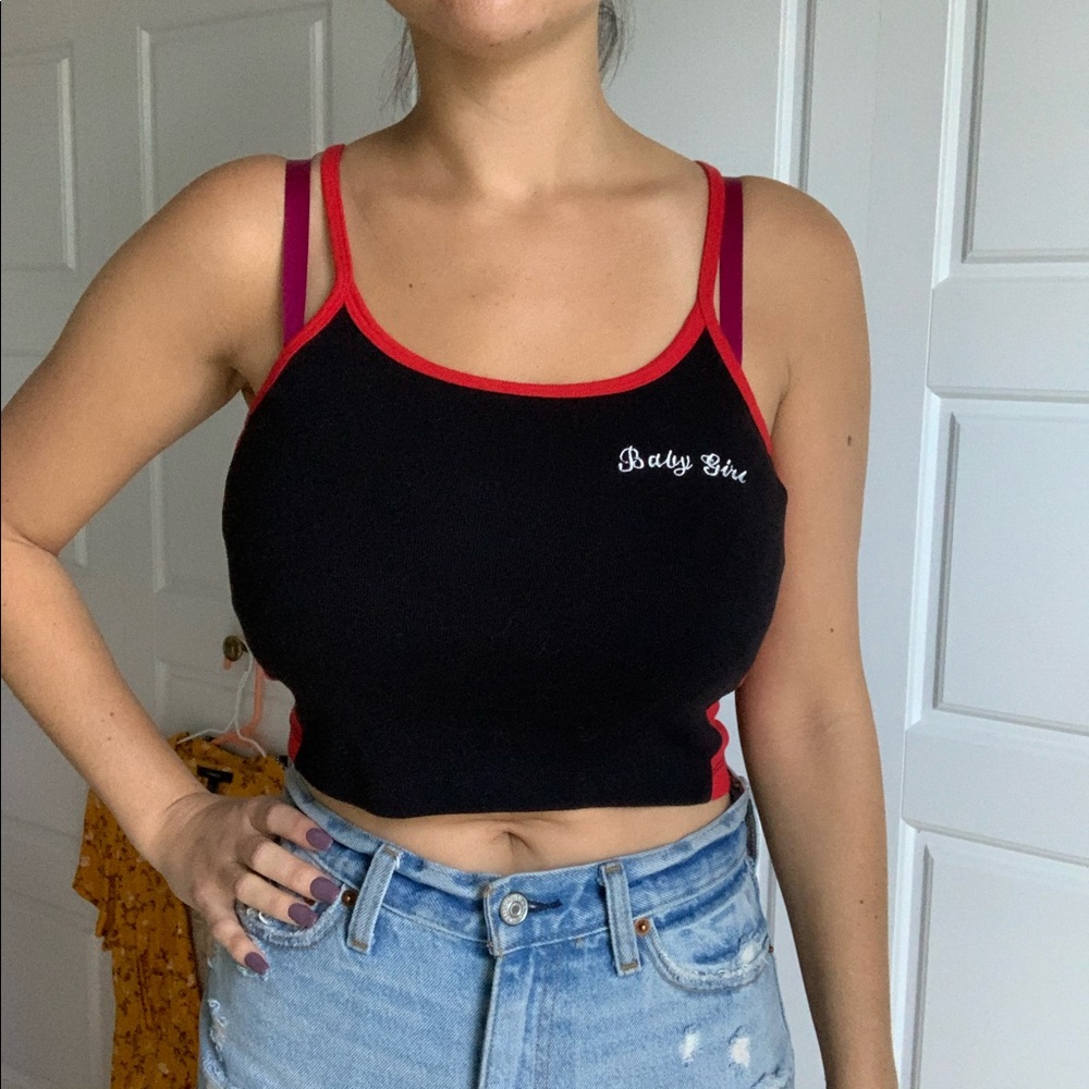 Slogan crop top